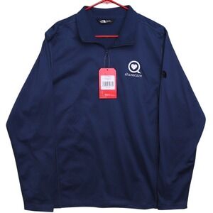 The North Face Tech 1/4 Zip Pullover Mens M Blue Sharecare Logo NWT NF0A3LHB